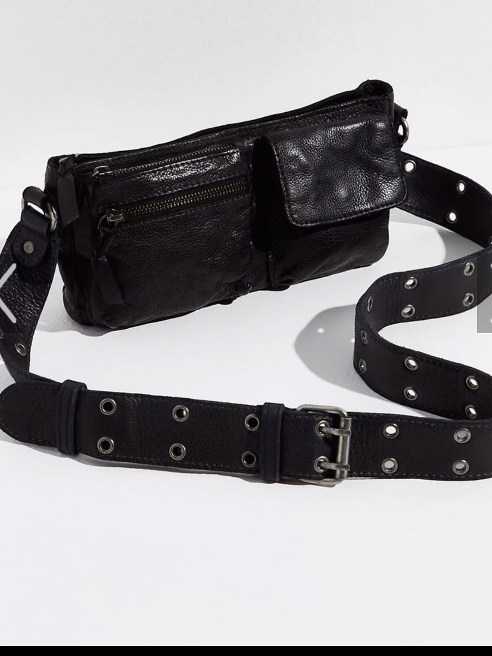 Free People Wade Leather Sling Bag
